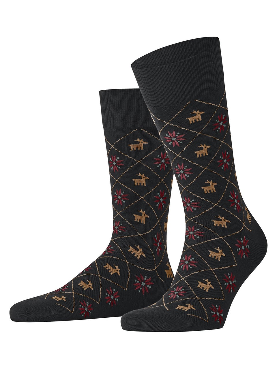 Burlington Reindeer SO Herrensocken in Black – Bild 1