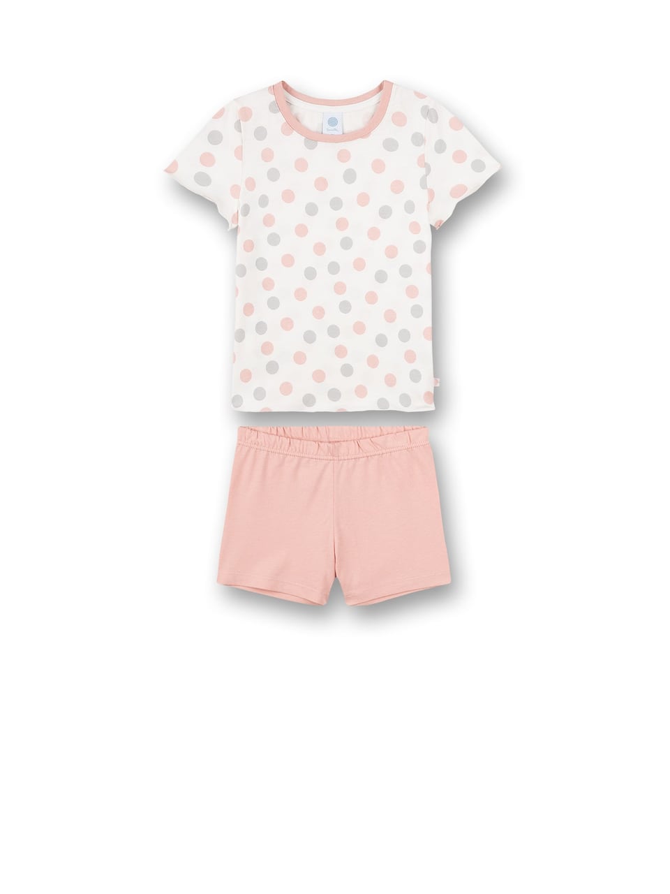Sanetta Pyjama short allover Nachtwäsche in White Pebb – Bild 1