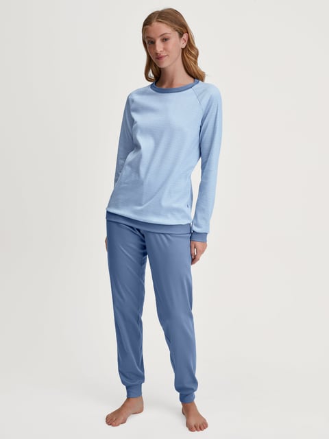 Calida DAMEN Pyjama mit Bündchen Schlafanzug