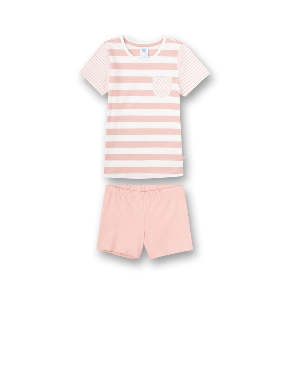 Sanetta Pyjama short stripes Nachtwäsche in Silver Pin – Bild 1