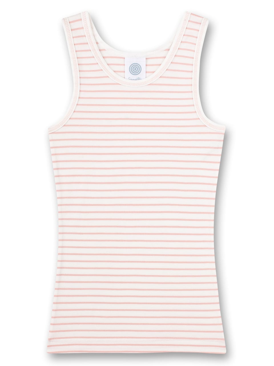 Sanetta Shirt w/o sleeves,stripes Hemd in White Pebb