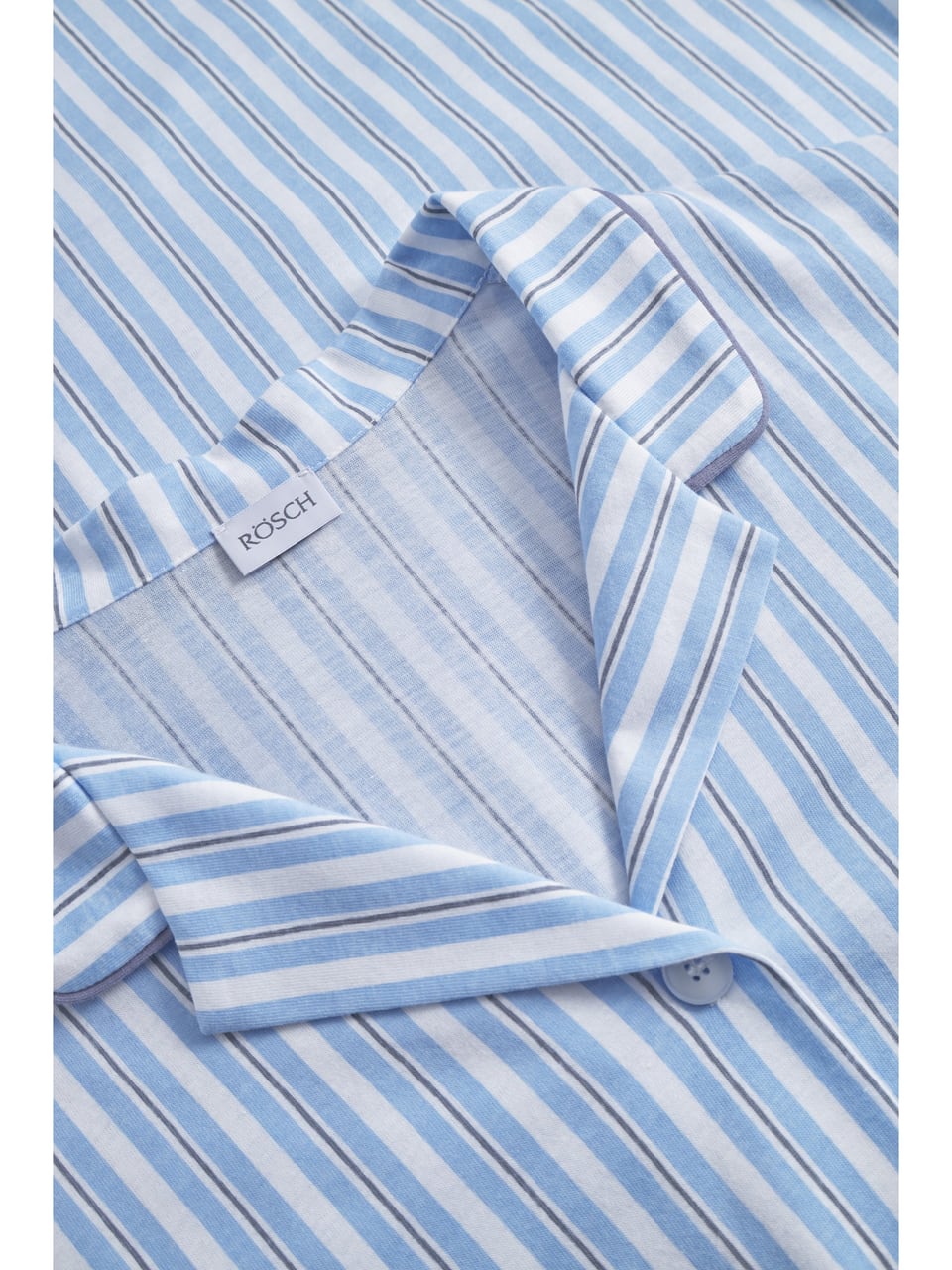 Rösch Nd, 1/1 sleeve, button through, lap Nachthemden in Denim Stripes – Bild 1