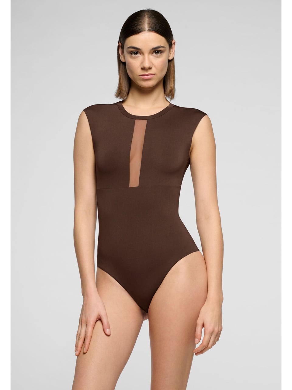 Oroblu Skinwear Body Round Neck Sleeveless in Dark Brown – Bild 1