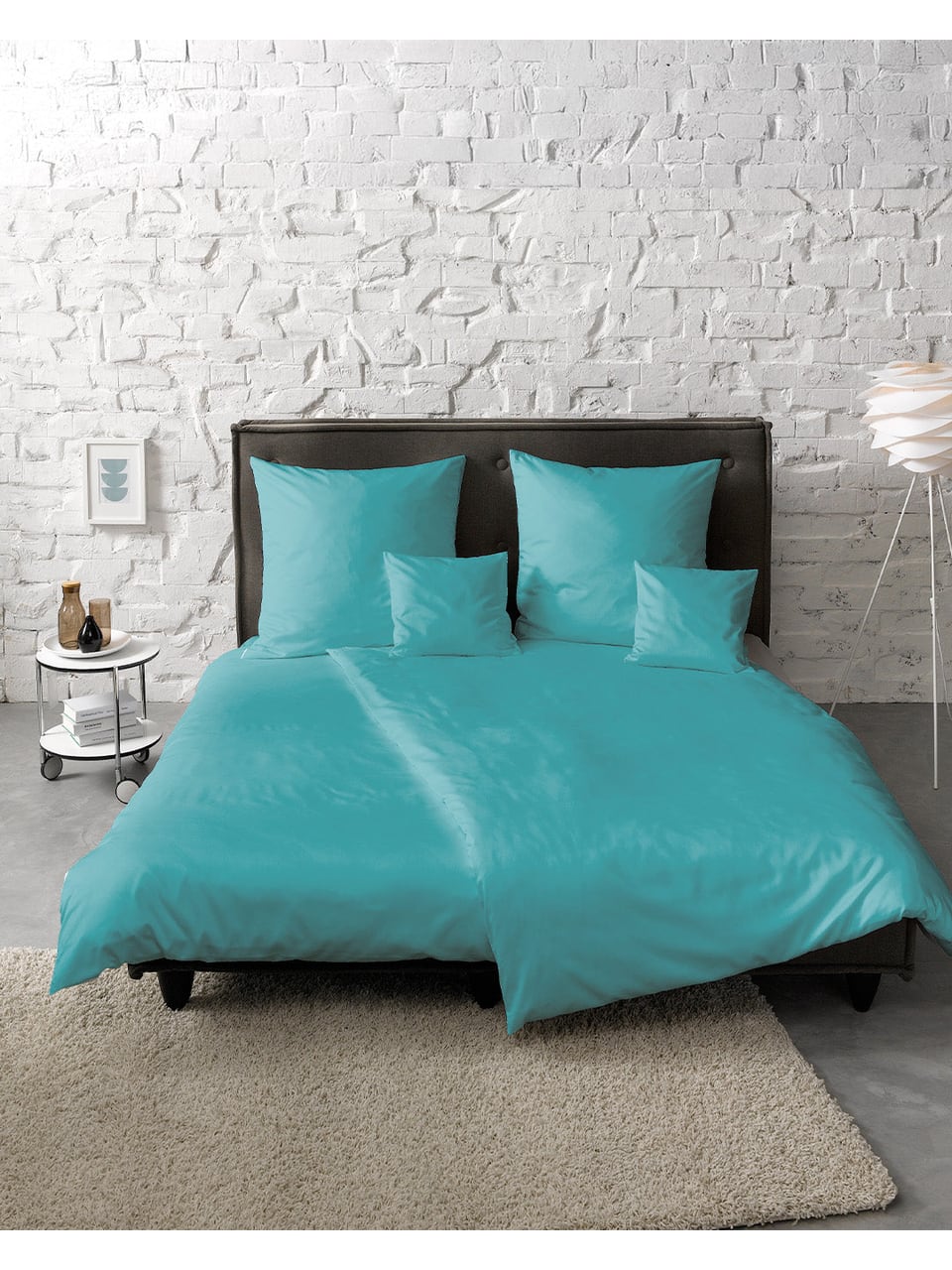 fleuresse Artikel 110839154 Bettwäsche Satin in Petrol – Bild 1