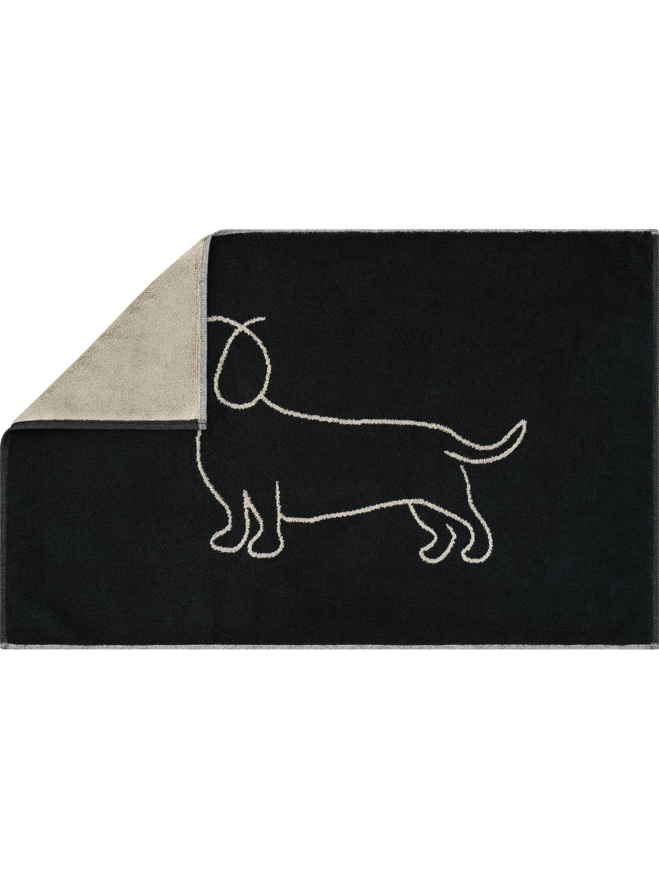 Cawö BM 50/80, 93 Badematte in Schwarz/Beige