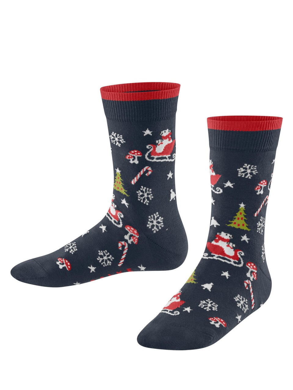 FALKE Beary X-Mas SO Strümpfe in Space Blue – Bild 1