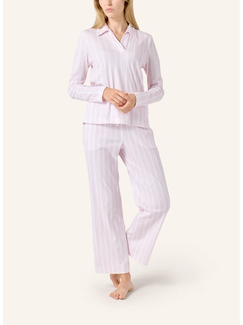 Yellamaris Pyjama Jersey Stripes rosa Schlafanzug