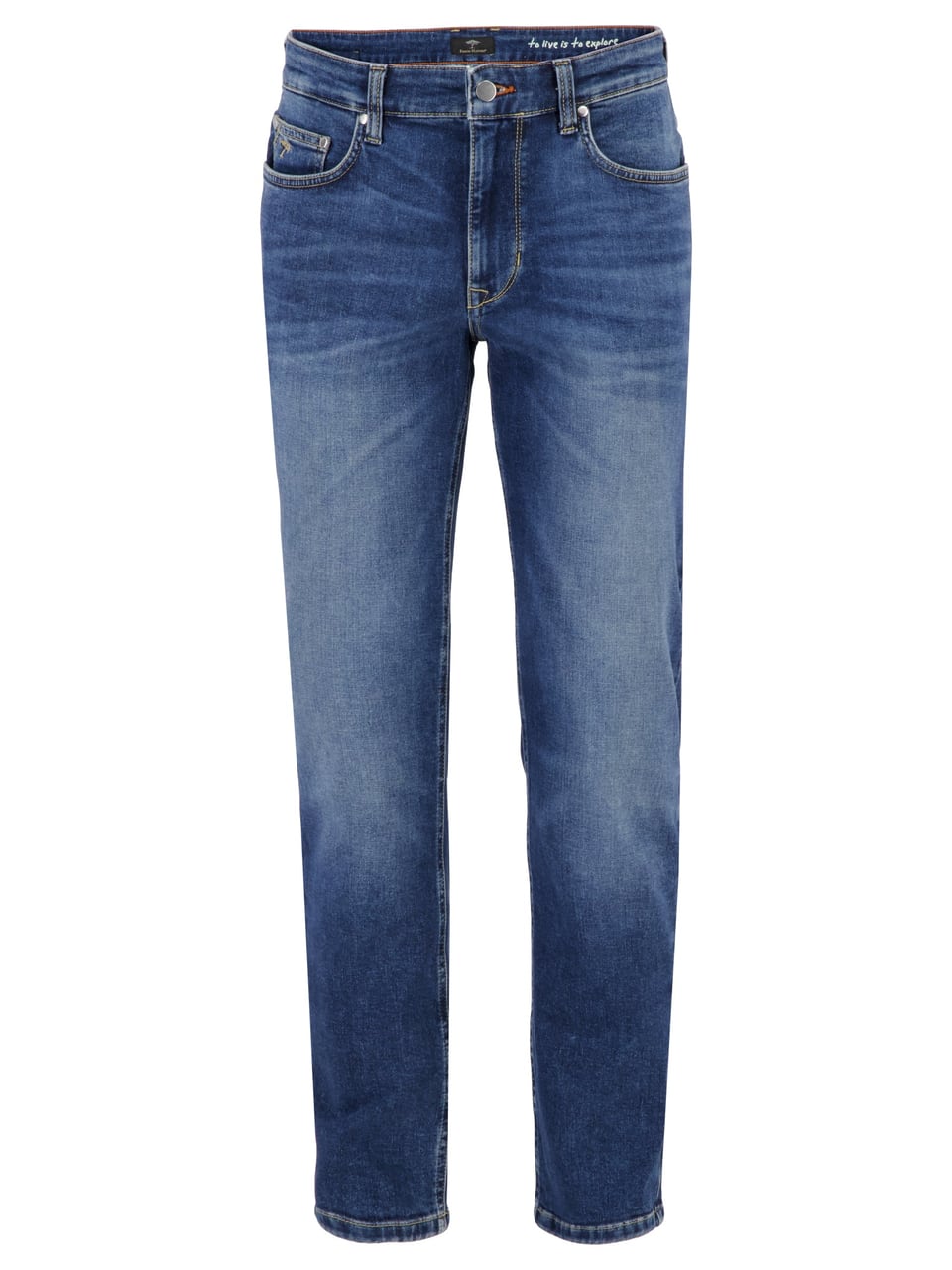 Fynch-Hatton Tapered Slim Hose in Mid Blue – Bild 1