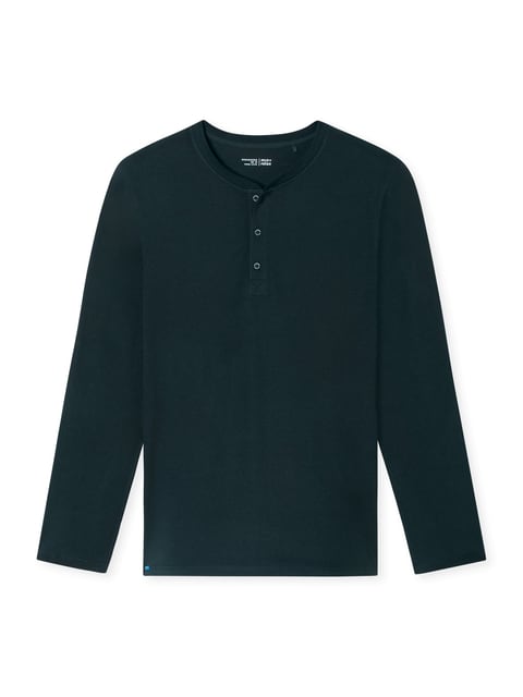 Schiesser Langarmshirt Knopfleiste Nachtwäsche