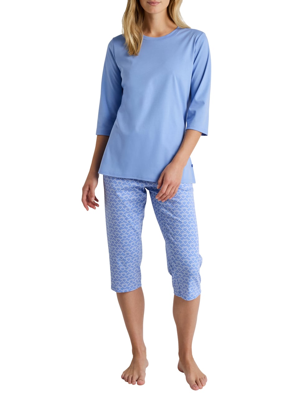 Calida DAMEN Pyjama 3/4 Schlafanzug in Hydrangea Blue – Bild 1
