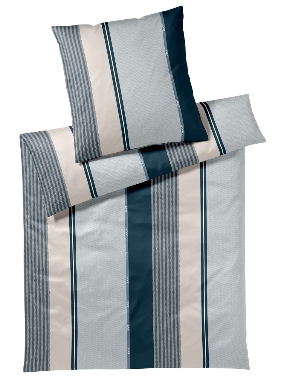 Elegante Herringbone Stripes 80/80 240/2 2 0 Bettwäsche Satin in Ocean