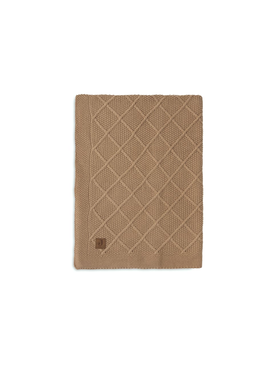 Smits Assen Decke Wiege 75x100cm Check Knit Biscuit – Bild 1