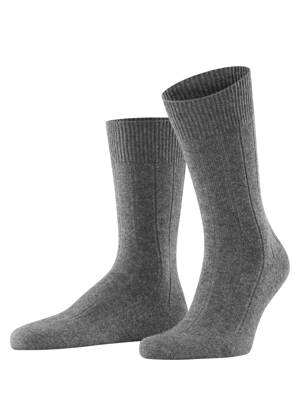 FALKE Lhasa Rib SO Herrensocken in Light Greymel – Bild 1