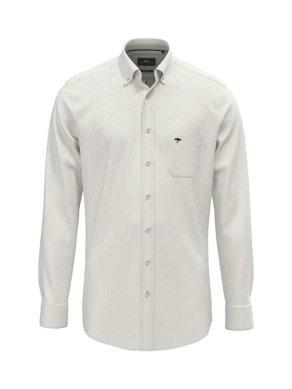 Fynch-Hatton Oxford Fine Stripe,B.D., 1/1 Sporthemd in Moss – Bild 1