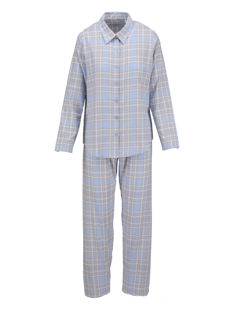 Ringella Pyjama aus Flanell bleu Schlafanzug – Bild 1