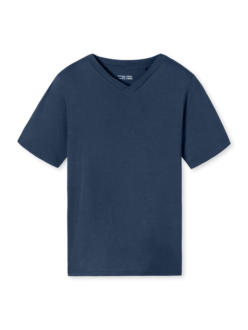 Schiesser T-Shirt V-Ausschnitt Nachtwäsche in Royal – Bild 1