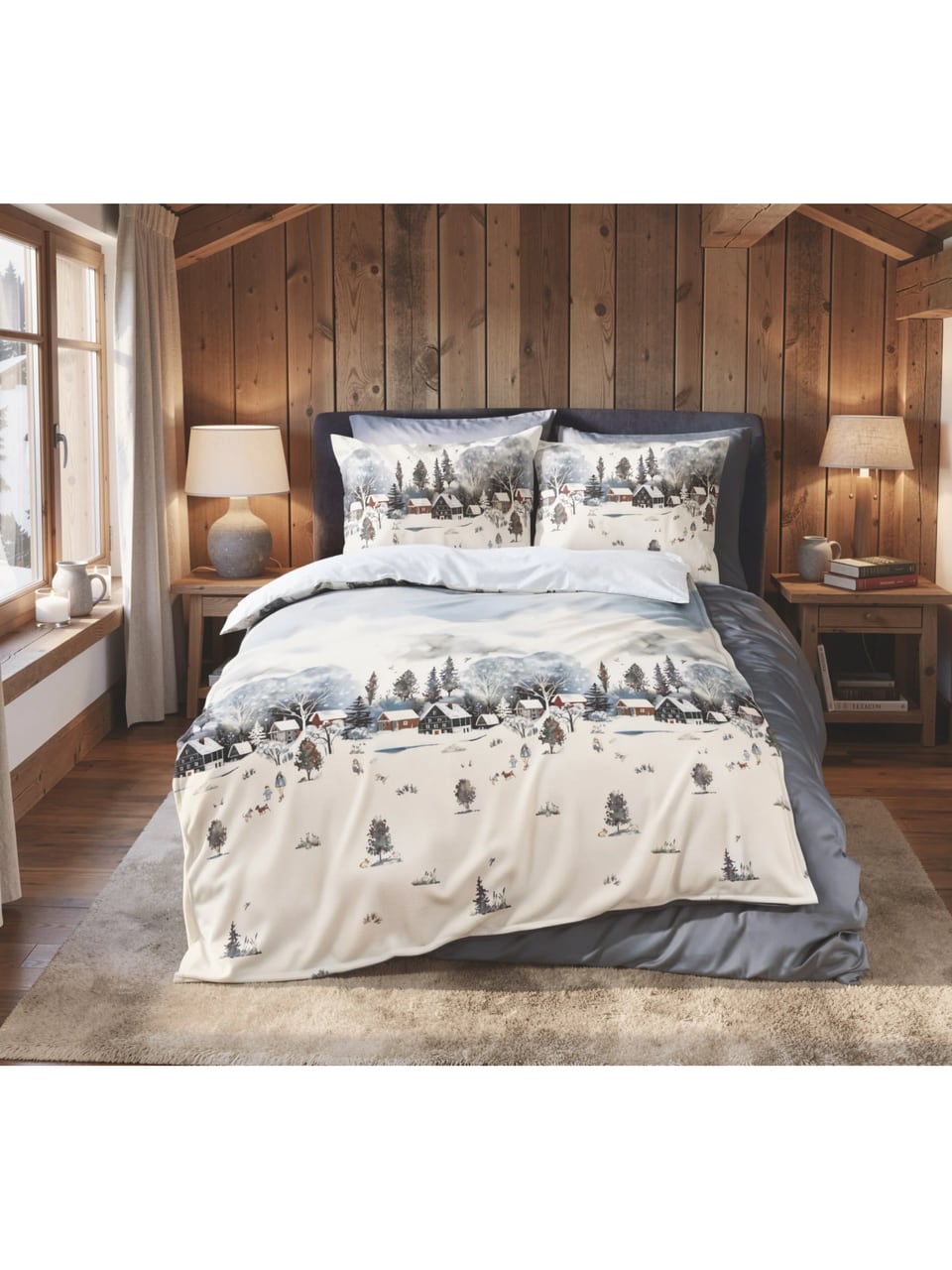fleuresse Bettwäsche Flanell ASPEN in Blau