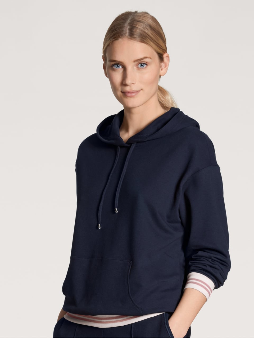 Calida DAMEN Pullover langarm Homewear in Dark Lapis Blue – Bild 1