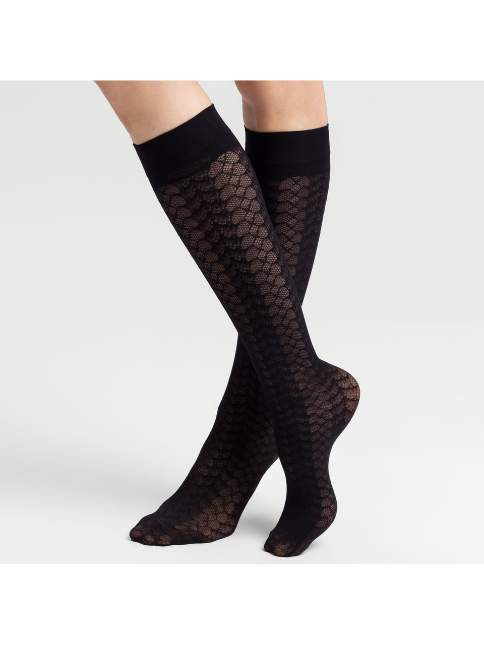 Kunert Fashion Earthy Reptile Damensocken & Kniestrümpfe in Black