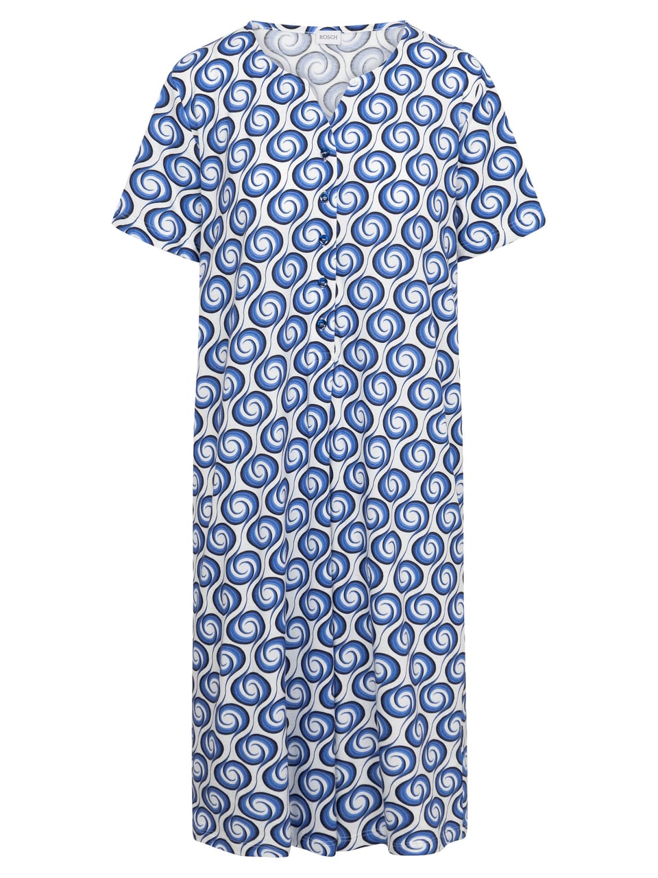 Rösch Nd, 1/2 sleeve, button panel, round Nachthemden in Dynamic Print – Bild 1