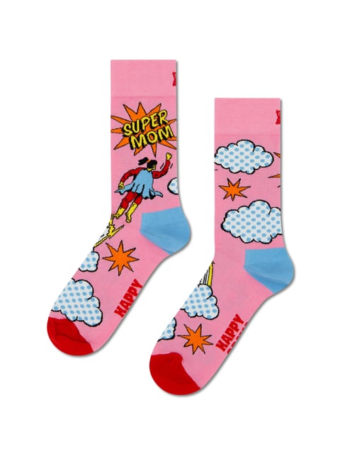 Happy Socks Flying Super Mom Sock
