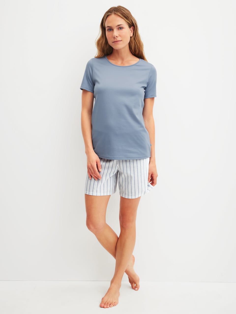 Calida DAMEN Pyjama kurz Schlafanzug in Aura Blue – Bild 1