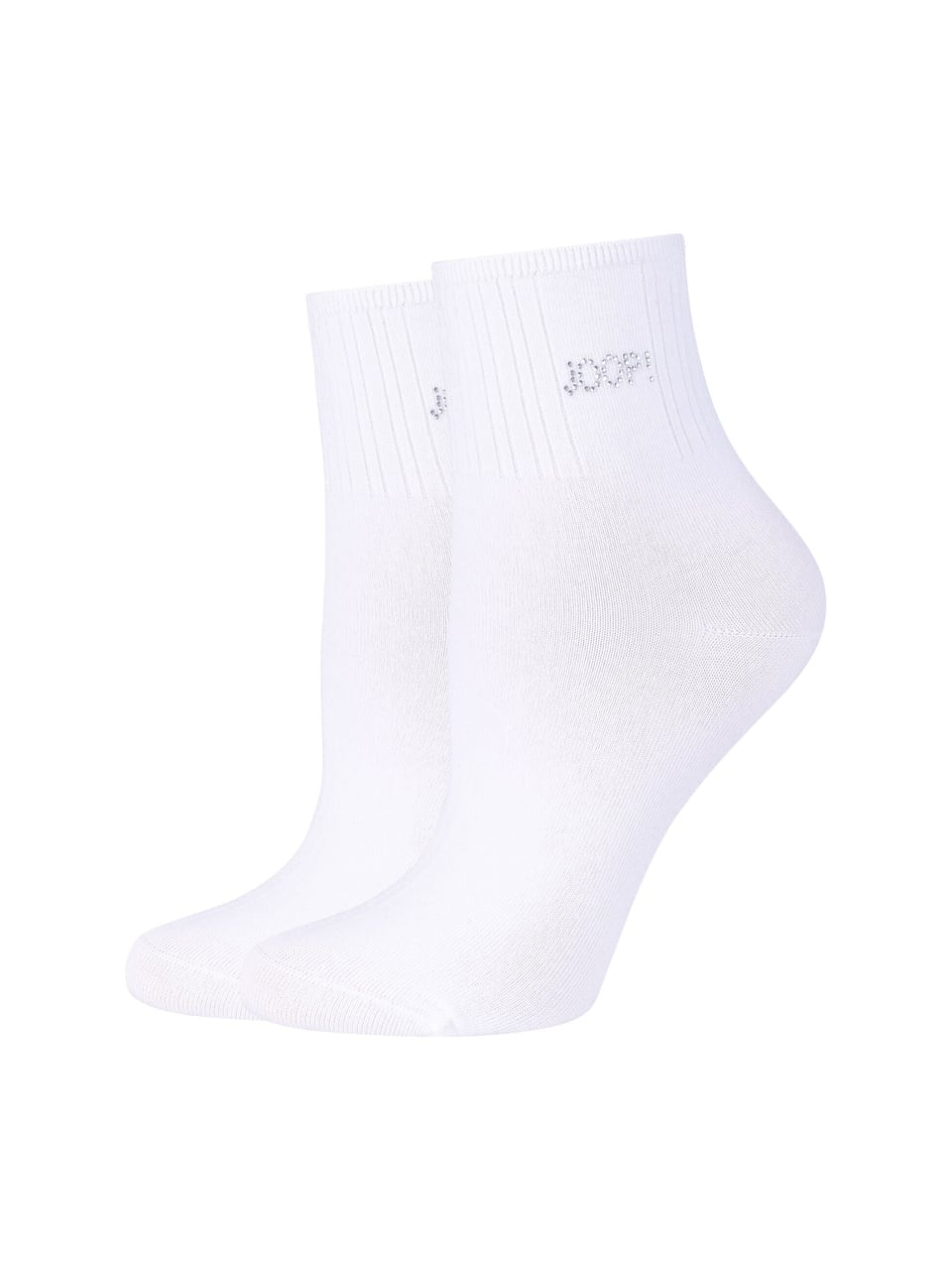 Joop! Women for your daily glam crystal short Socks 2p white in White – Bild 1