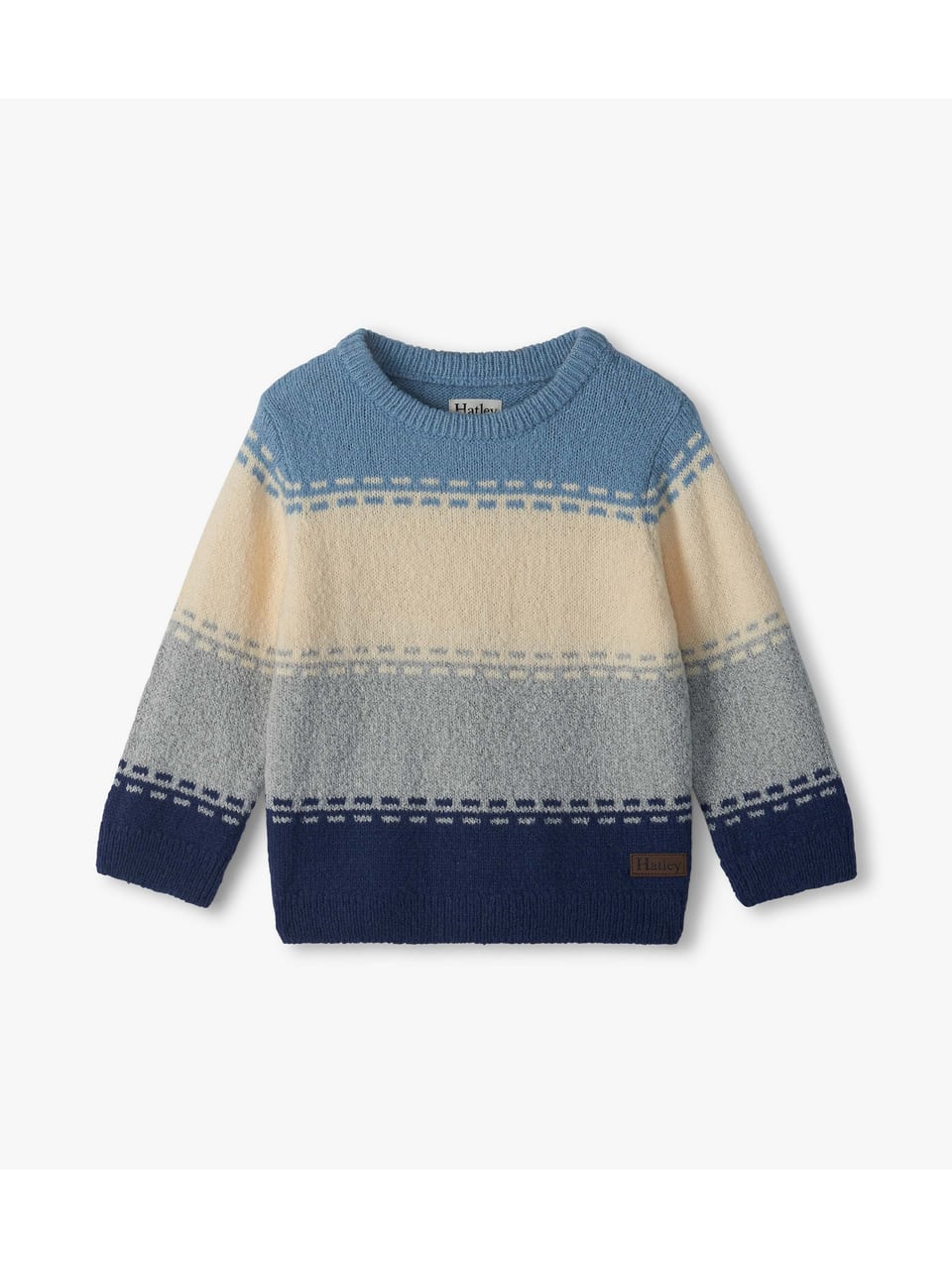 Hatley faded denim colourblock crew neck sweater Oberteile – Bild 1
