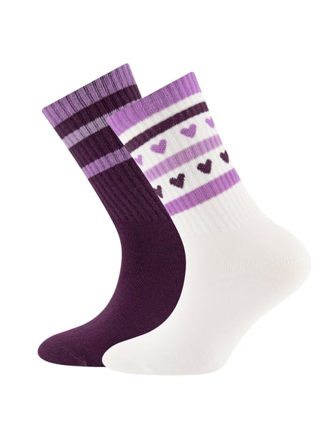 Ewers Strümpfe Tennissocken 2er Pack Herzen/Ringel Strümpfe