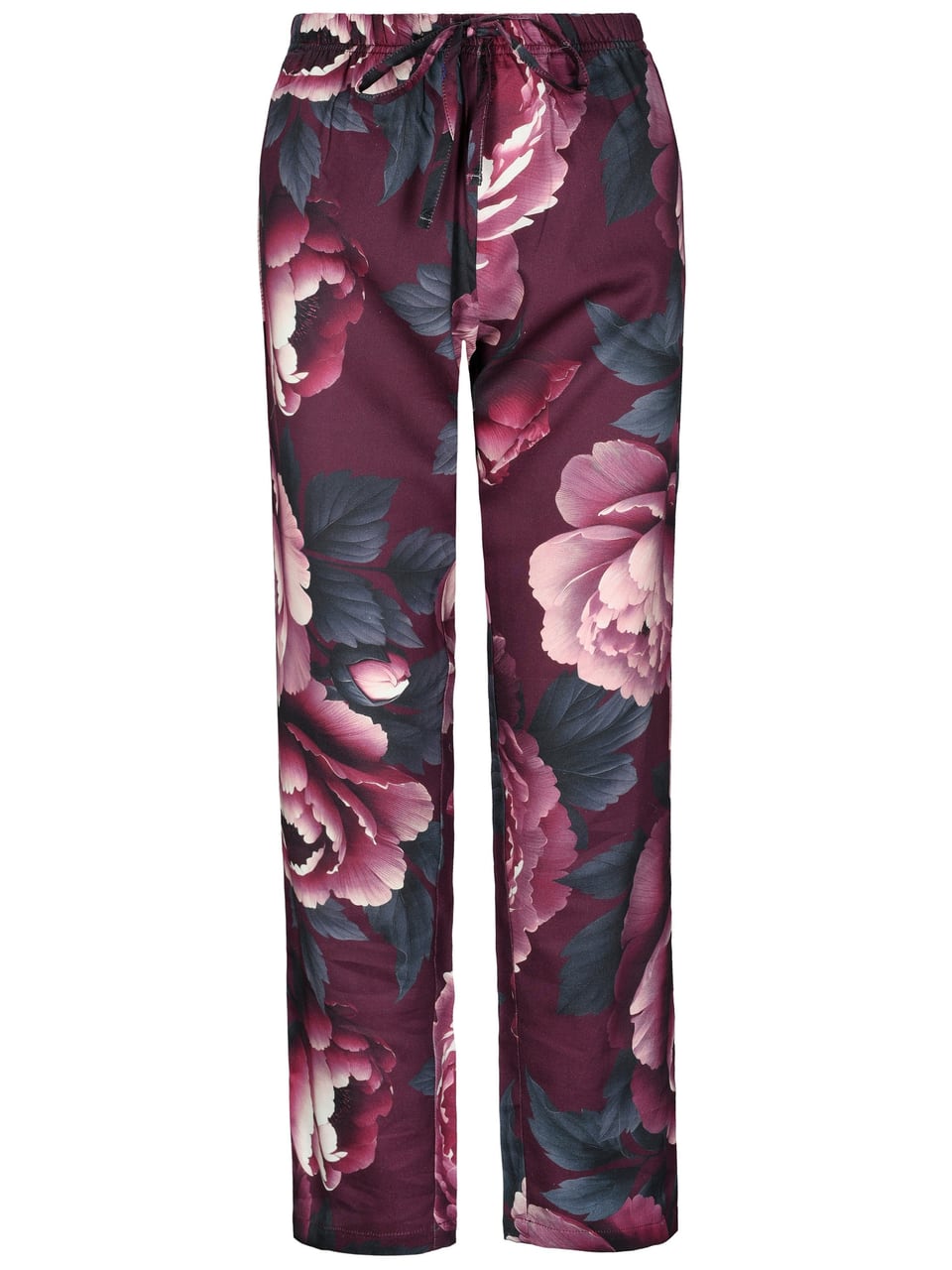 InLinea Da.-Hose Satin Schlafanzug in Berry/Flower