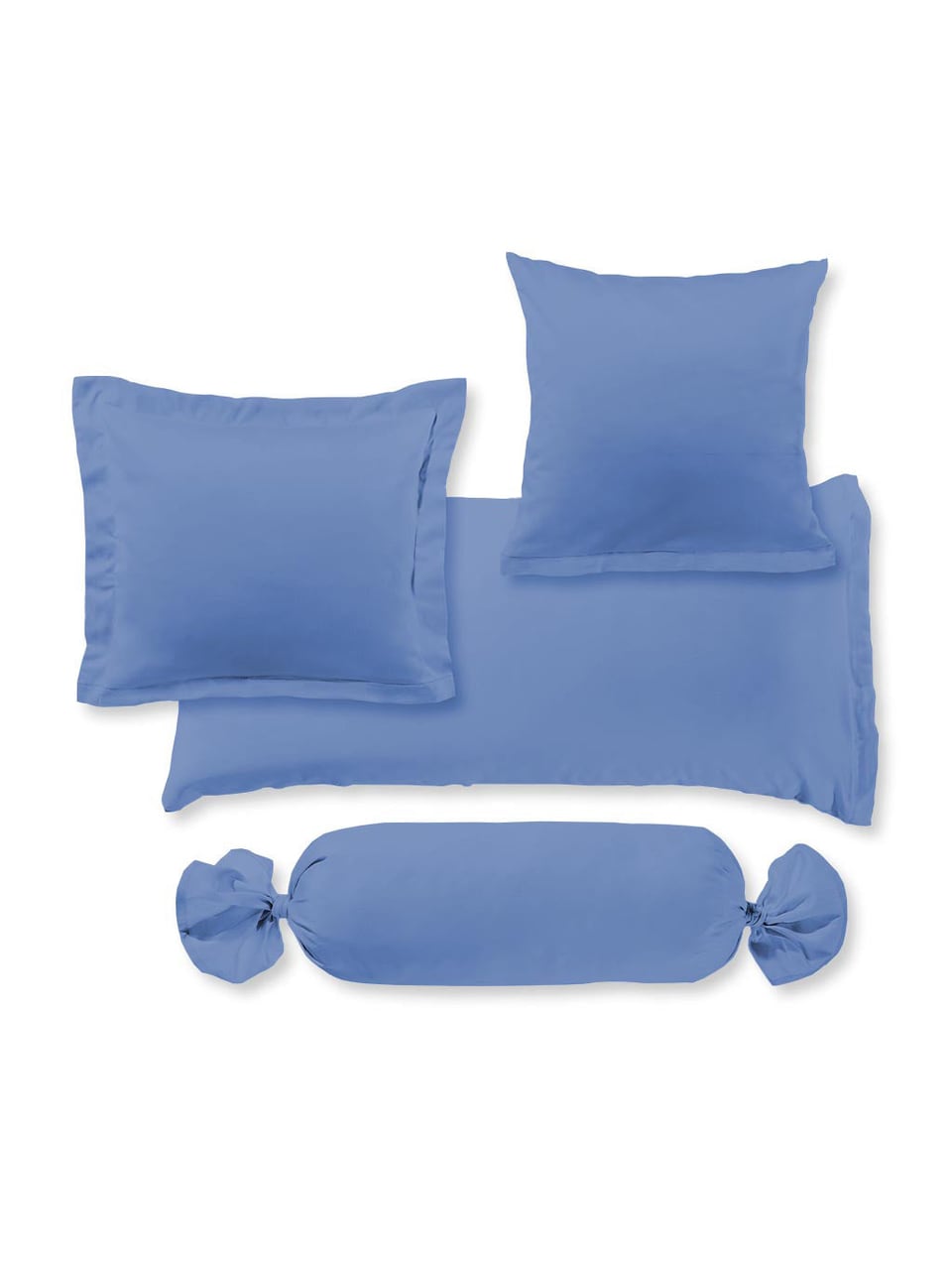 fleuresse Artikel 110839147 Bettwäsche Satin in Mittelblau – Bild 1