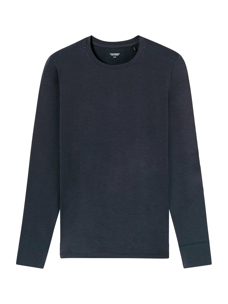 Schiesser Langarmshirt Rundhals in Nachtblau – Bild 1