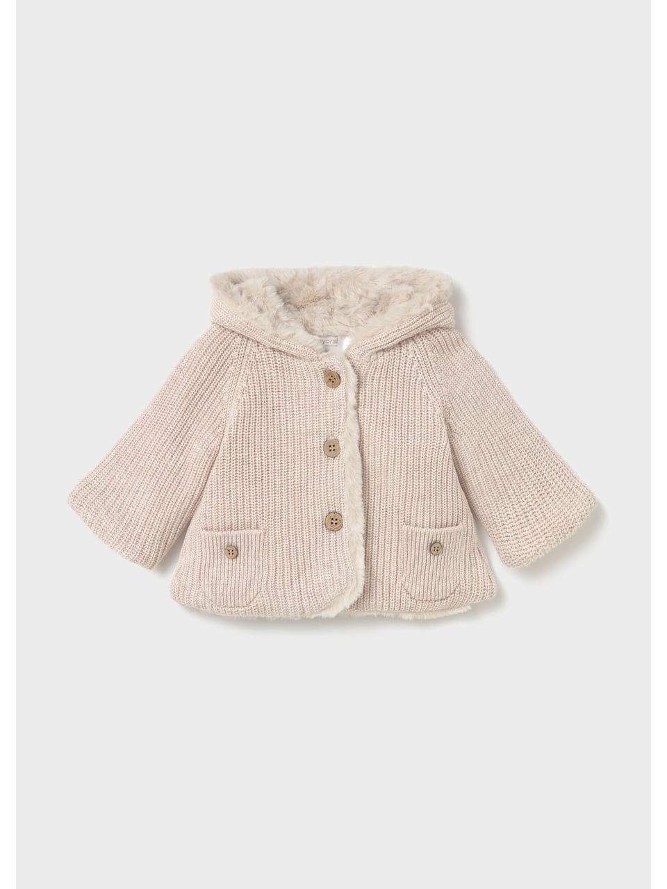 Mayoral lange Strickjacke Pompon Hafer vig. T-Shirt & Pullover in Hafer Vigoré – Bild 1