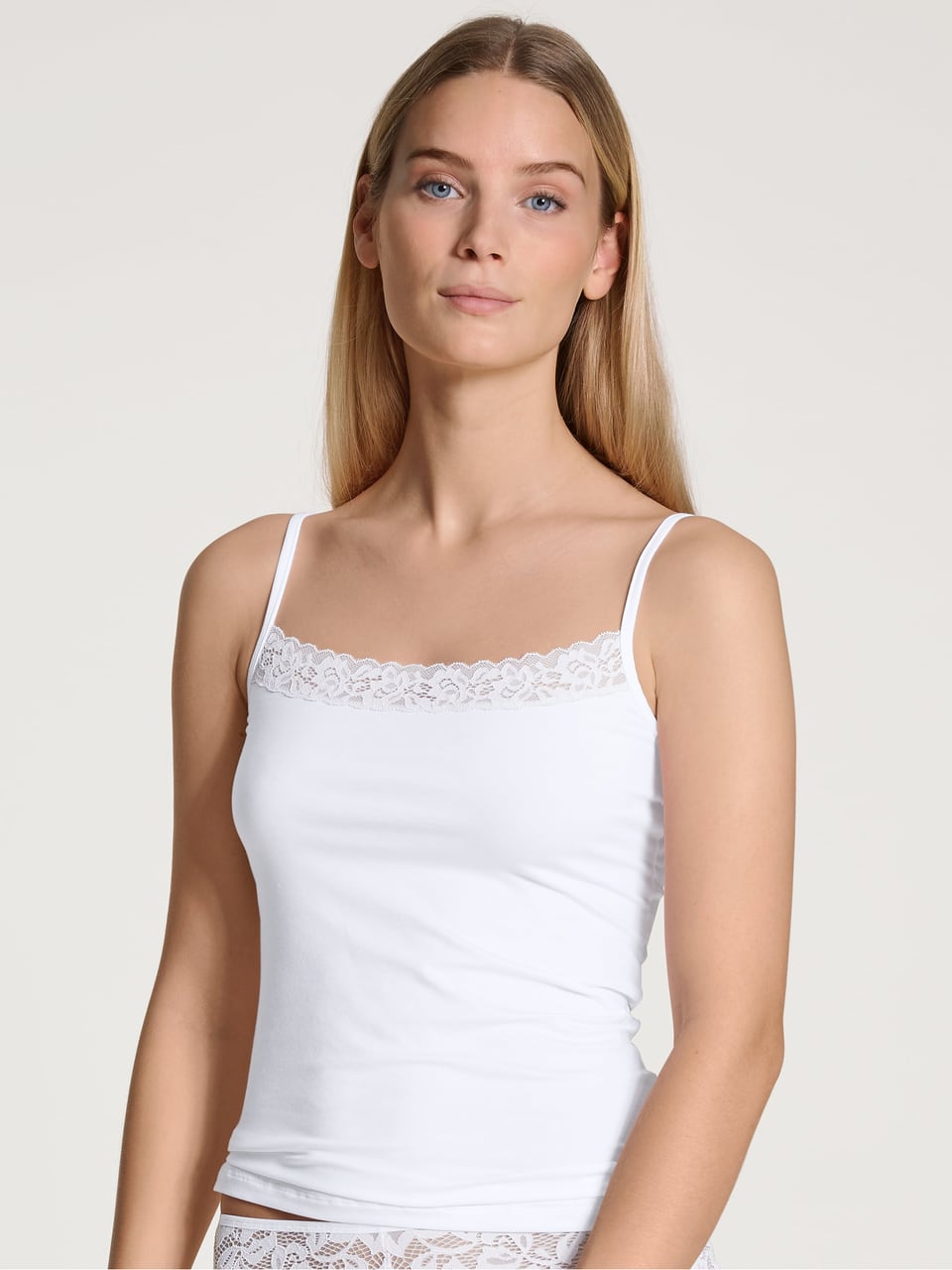 Calida DAMEN Spaghetti-Top Oberteile in Weiss – Bild 1