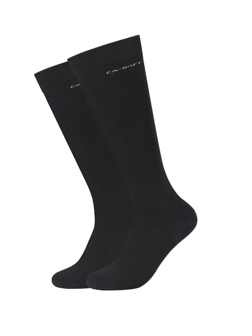 camano Unisex ca-soft Knee-high 2p basic black Socken