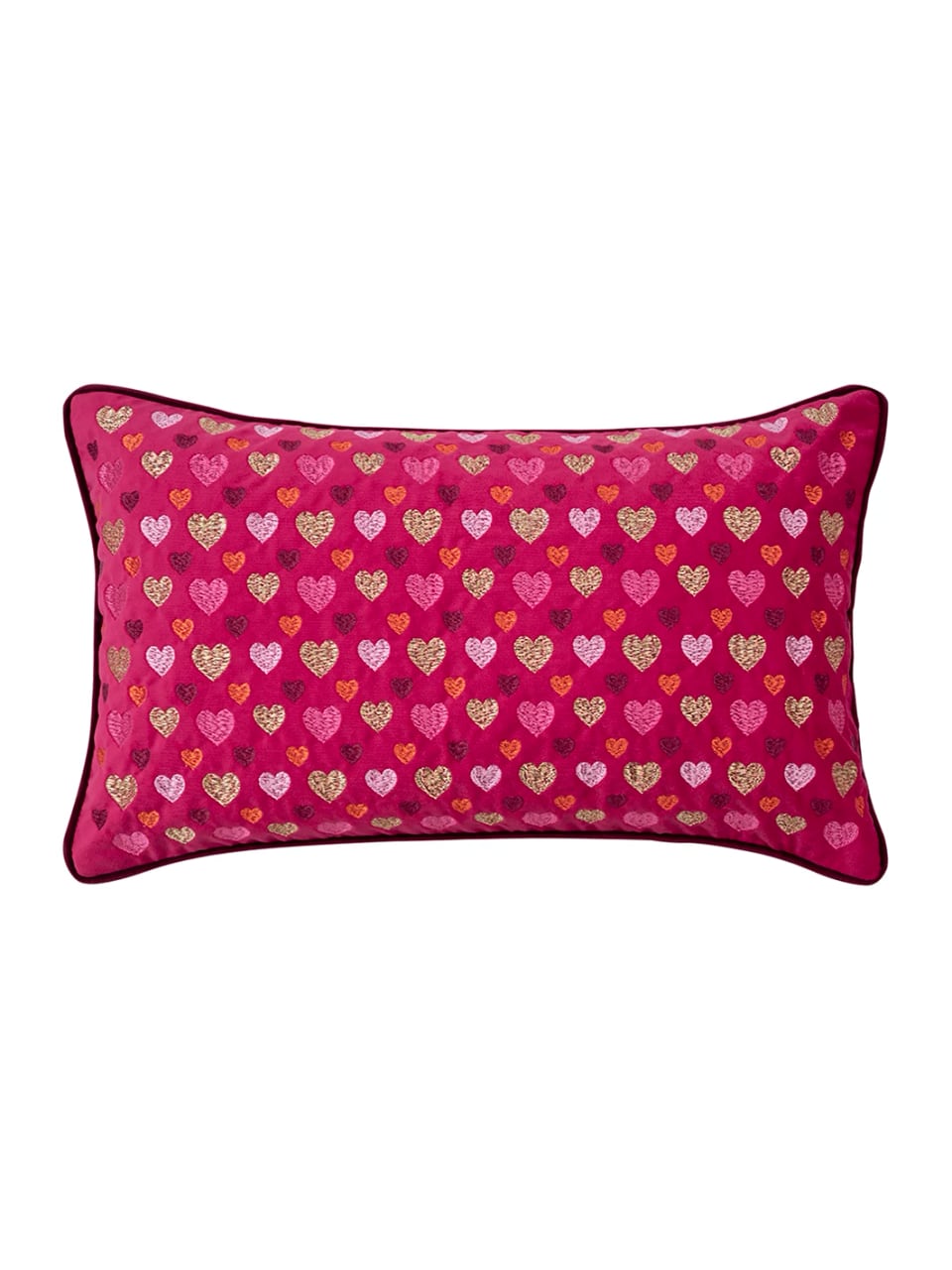 Pad Kissenhülle HEARTS in Dark Pink