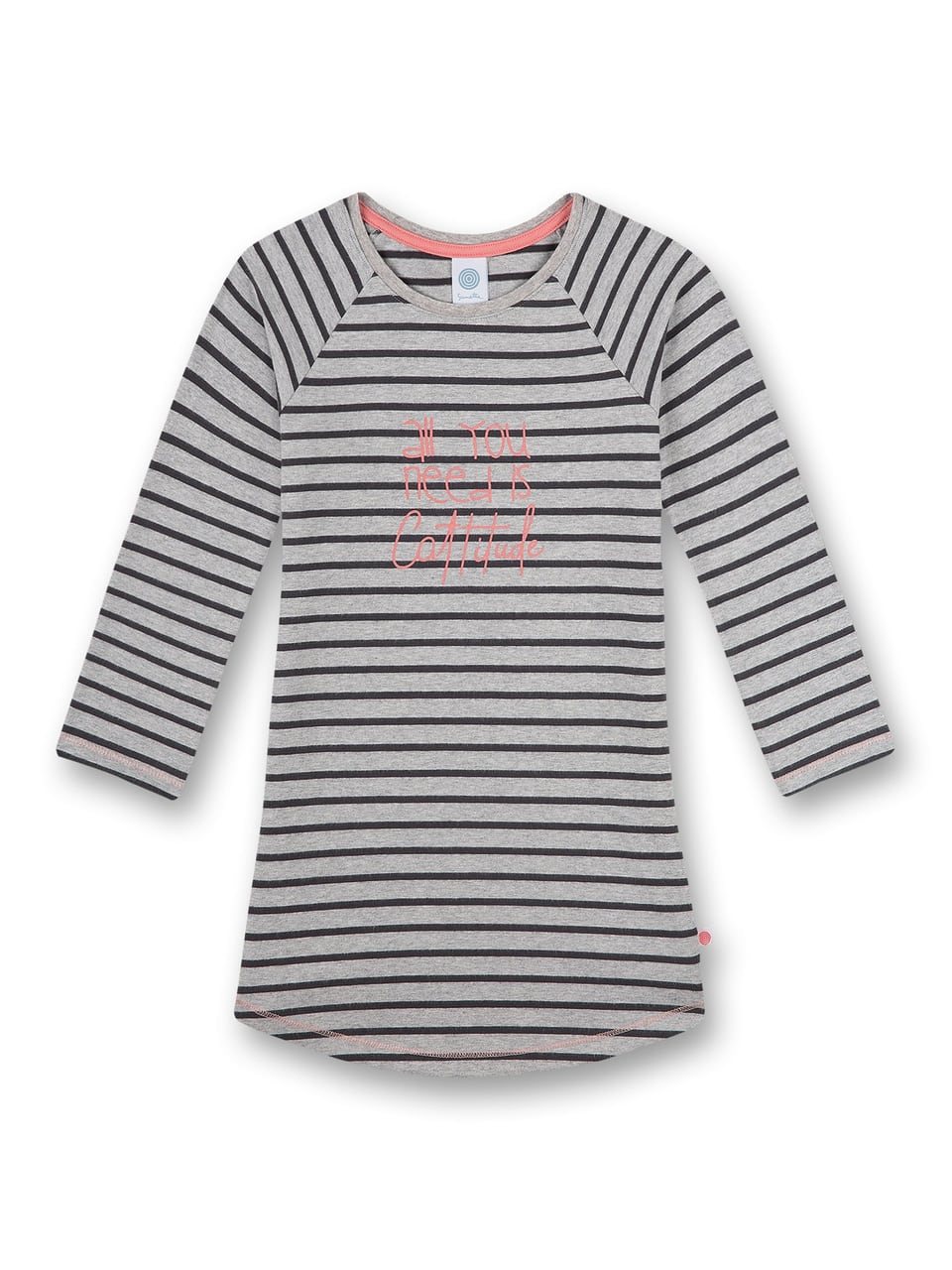 Sanetta Sleepshirt, stripes Nachthemd in Phantom – Bild 1