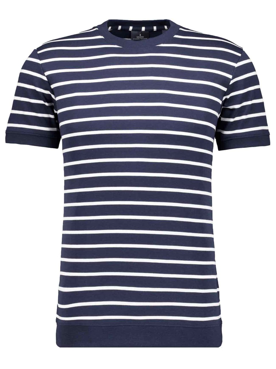 Ragman Round neck short sleeve with b Polohemd & T-Shirt in Dunkelblau – Bild 1