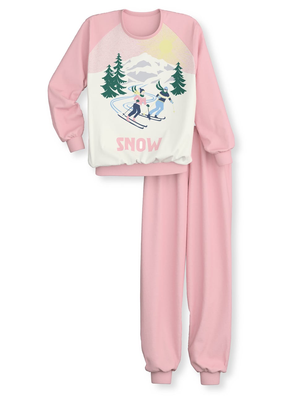 Calida MÄDCHEN Pyjama mit Bündchen Nachtwäsche in Sorbet Rose – Bild 1