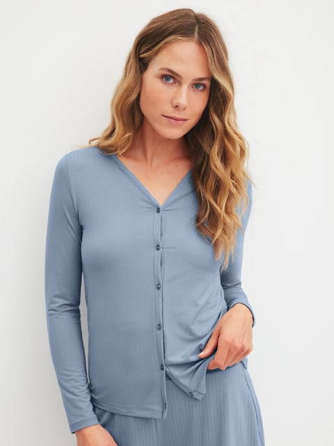 Calida DAMEN Shirt langarm Schlafanzug