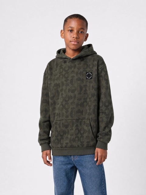 Petrol Industries Boys Sweater Hooded AOP Beluga Oberteile