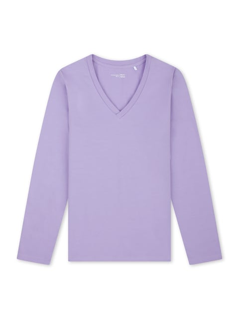 Schiesser Shirt langarm V-Ausschnitt Schlafanzug