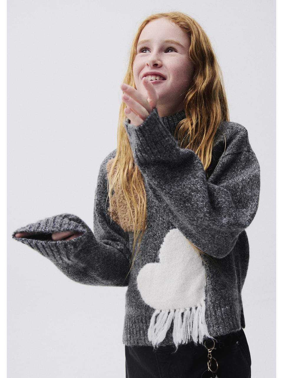 Mayoral Pullover Herzen Blei Oberteile in Plomo Mouliné – Bild 1