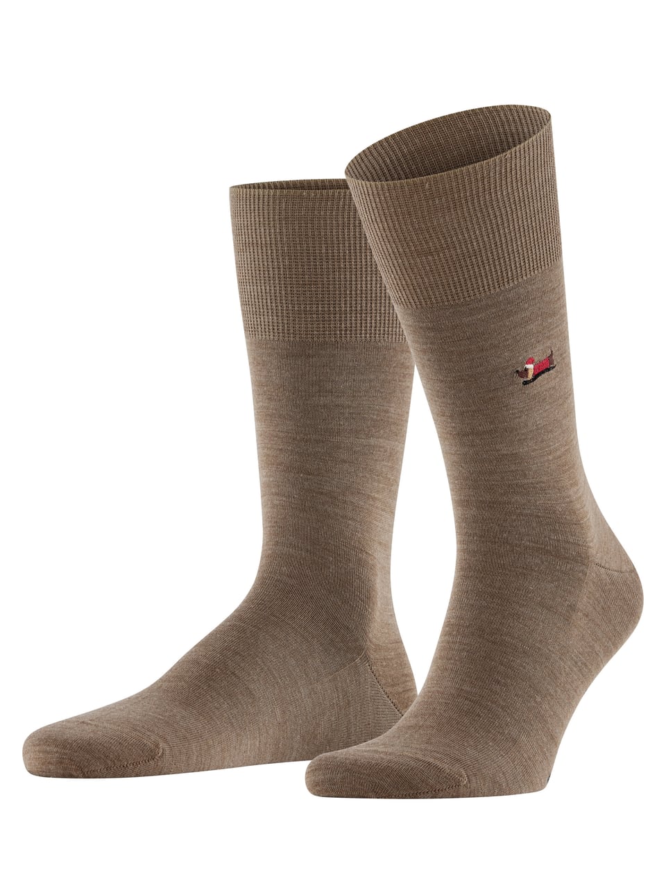 FALKE Airport X-Mas Dachshund SO Herrensocken in Nutmeg Mel – Bild 1