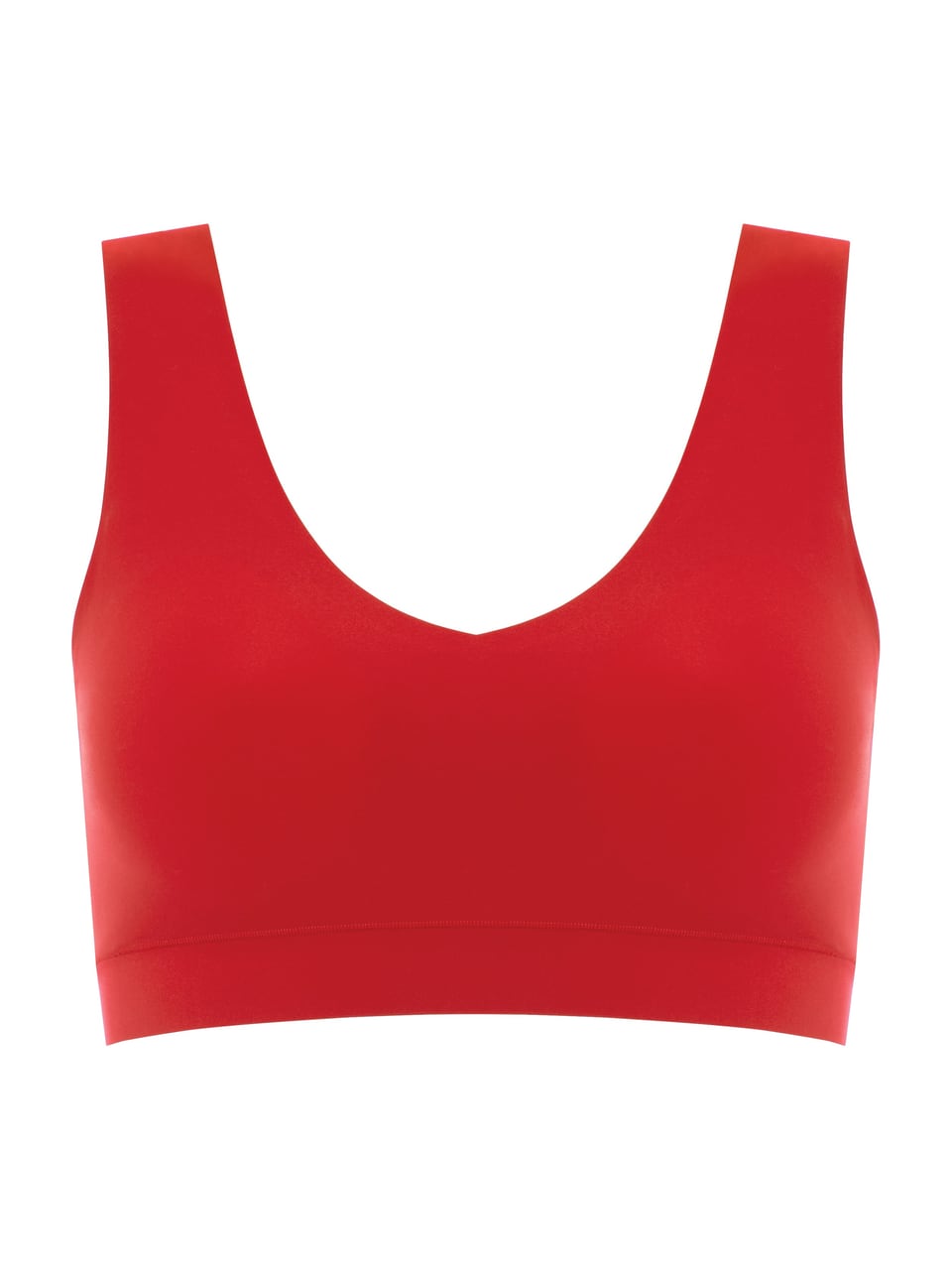 Chantelle Lingerie Softstretch UW BH B. Los Padded V Neck Oberteile in Coquelicot – Bild 1
