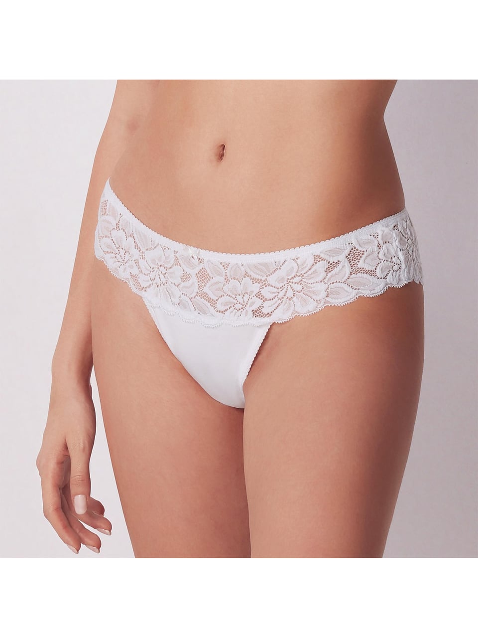 Cotonella Brazilian Brief White Unterteile in Bianco – Bild 1