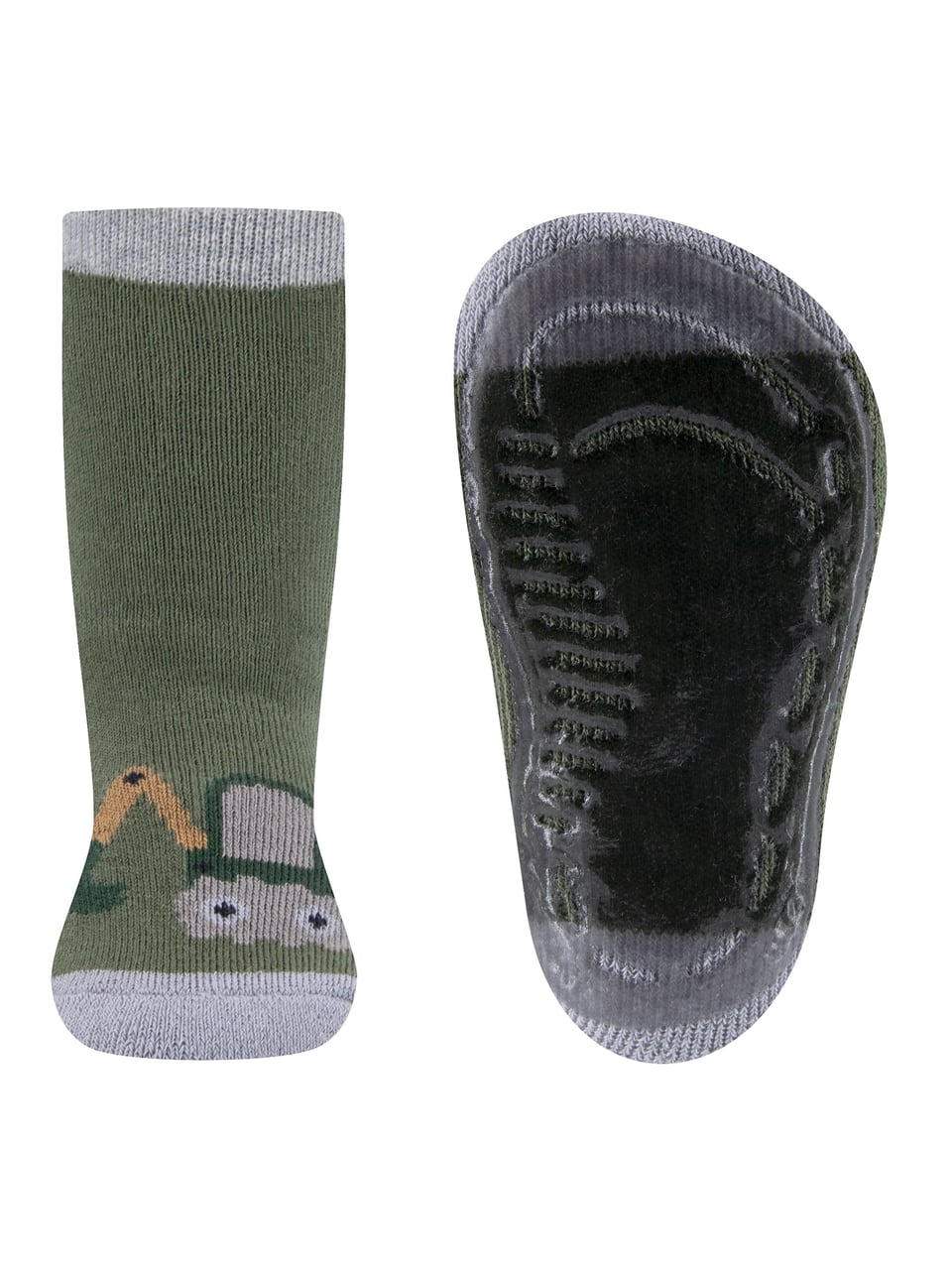 Ewers Strümpfe Stoppersocken SoftStep Bagger Strümpfe in Oliv