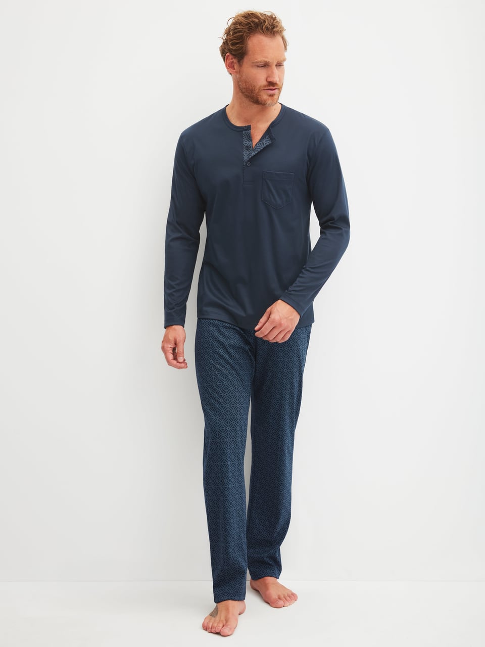Calida HERREN Pyjama kurz Schlafanzug in Darkblue – Bild 1