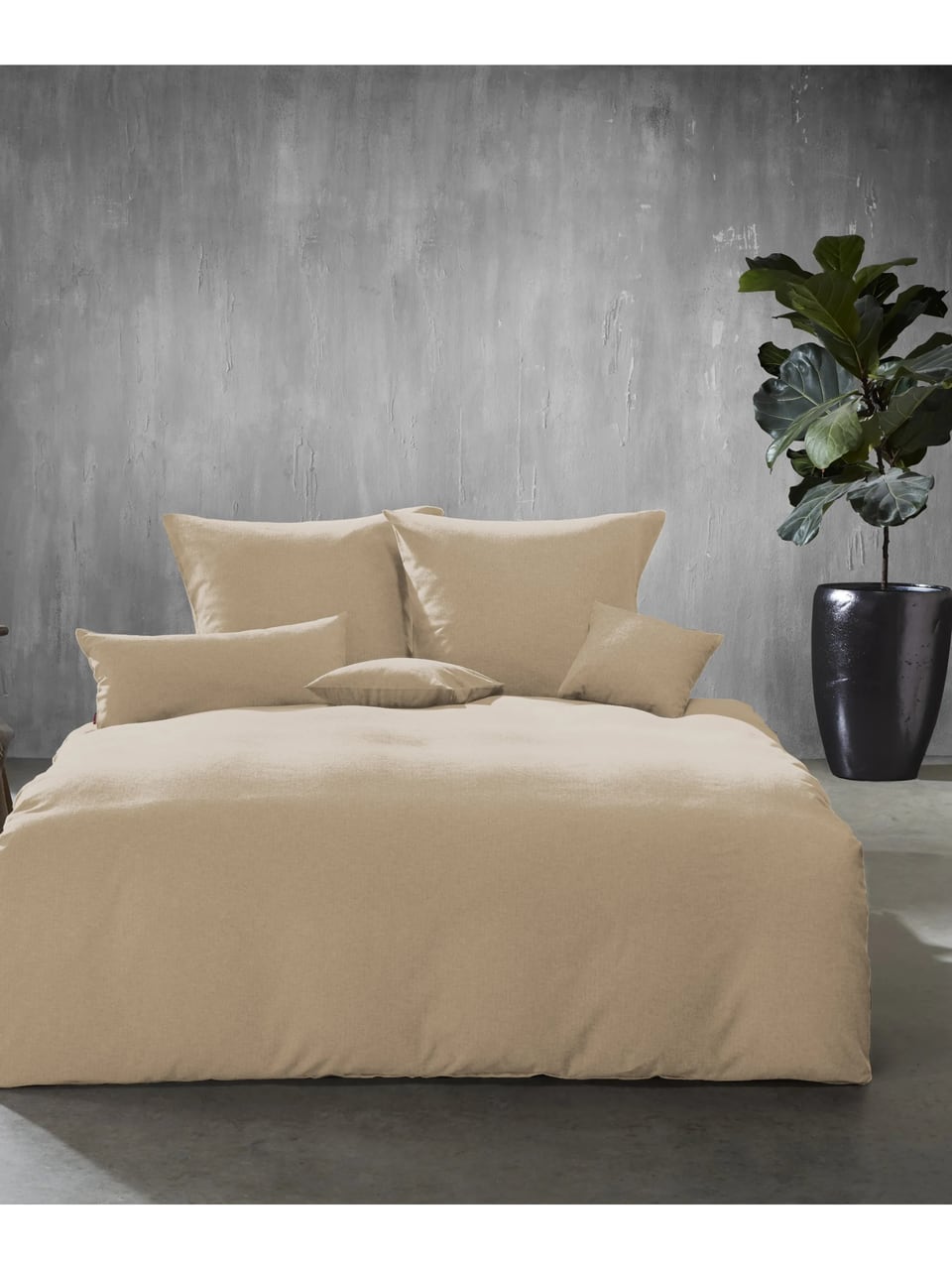 Fleuresse Bettwäsche Flanell LECH in Beige