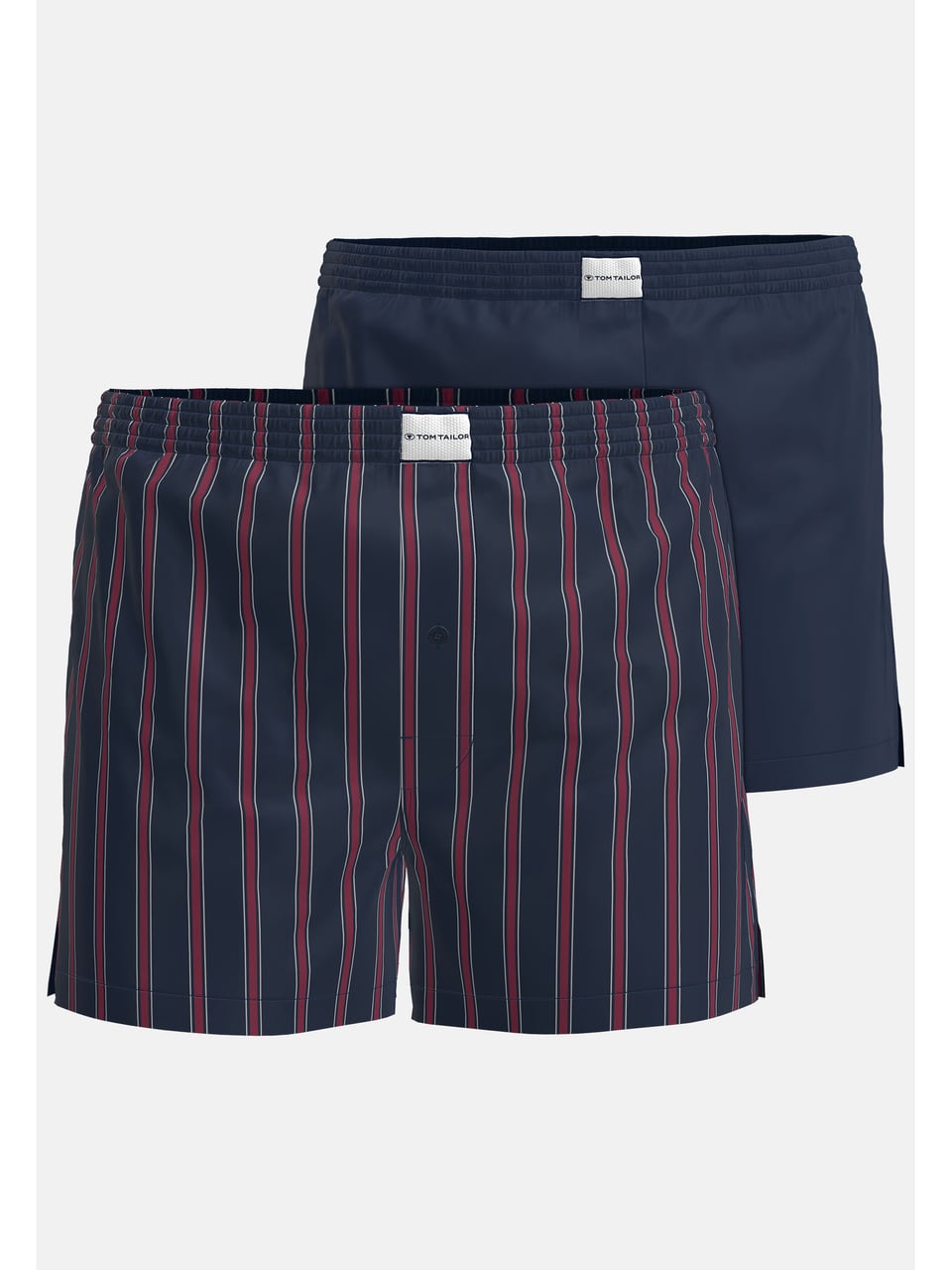 Ceceba Web Boxer Shorts 2er Pack in Rot-Dunkel-Streifen